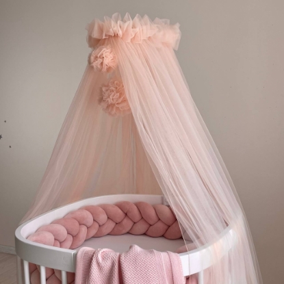Baldachin pentru Pătuț Bebe/Copii Roz Pudră